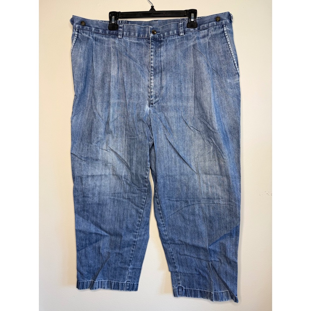 Lot 4 Men's Denim Pants 44x29 Haggar Roundtree Yorke Pleated Classic Fit Jeans